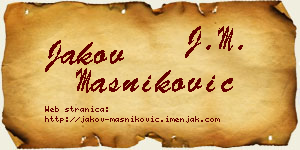 Jakov Masniković vizit kartica